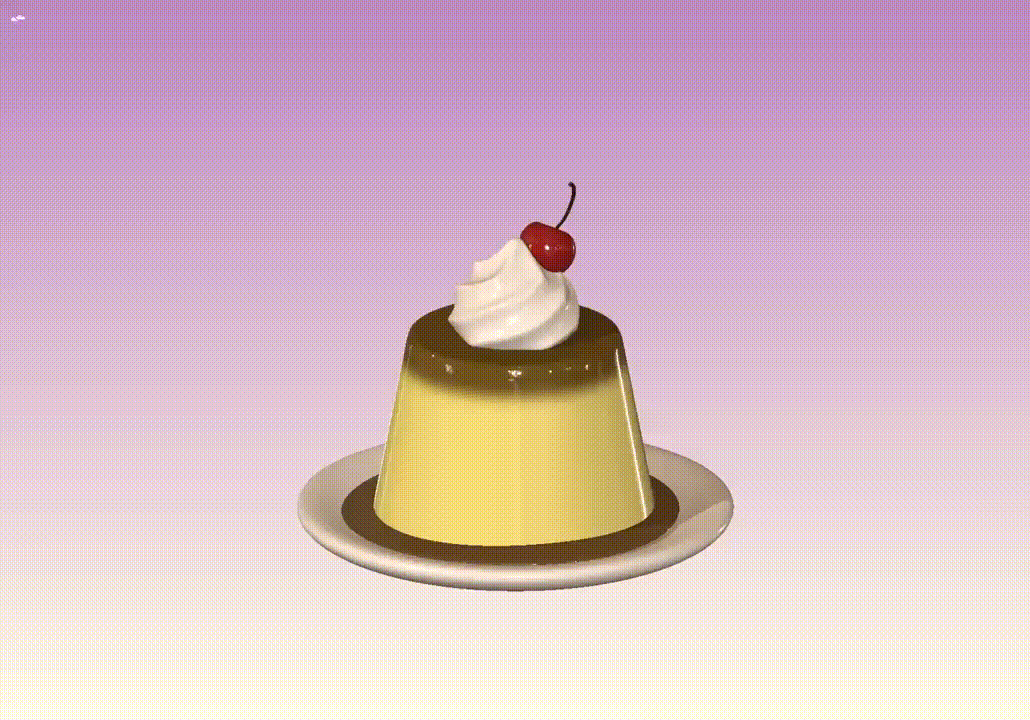 3D pudding animation